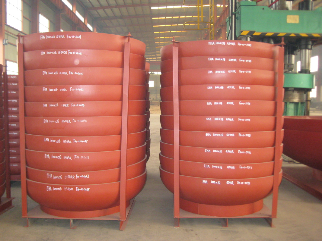 3mm Hemispherical End Cap Acid Pickling Propane Tank Head Orange