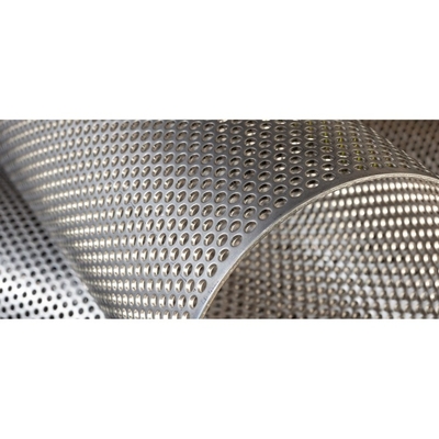 Stainless Steel Flat Perforated Metal Mesh Punched Metal Sheets Brush Surface