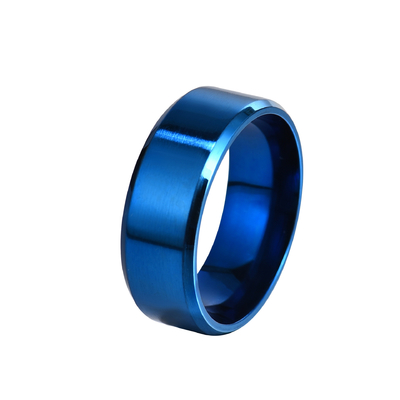 4 Colors 316L Stainless Steel Ring Powder Coating Stainless Ring For Men