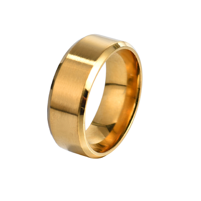 4 Colors 316L Stainless Steel Ring Powder Coating Stainless Ring For Men