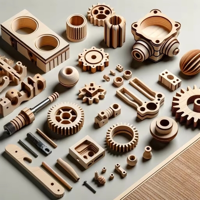 Custom Wood CNC Service Milling Cutting Engraving Machining Composite Wood Parts Turning Parts Micro Machining