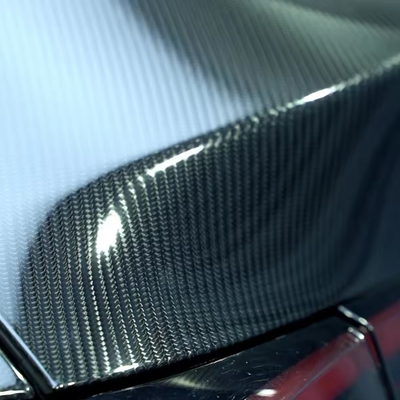 1.52*18 M Ceramic Carbon Fiber Wrapping High Glossy Black Exterior Decoration Carbon Fiber Vinyl Film