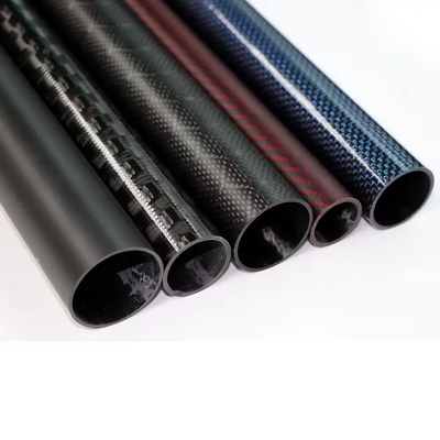3k Glossy Colored Green Red green blue Carbon Fiber Tubes Carbon Fiber Pipe