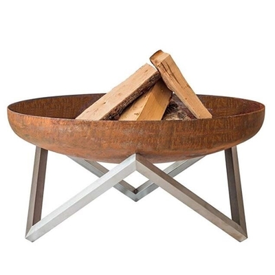 Q245R Elliptical Dish Head Large Cast Iron Fire Pit Bowl Sandblast SS304