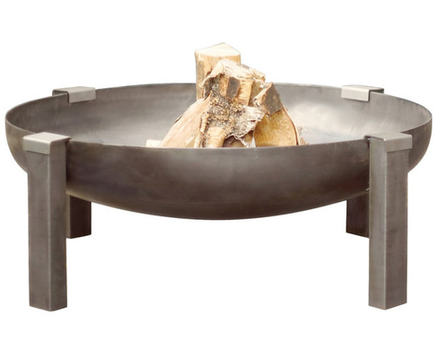 Q245R Elliptical Dish Head Large Cast Iron Fire Pit Bowl Sandblast SS304