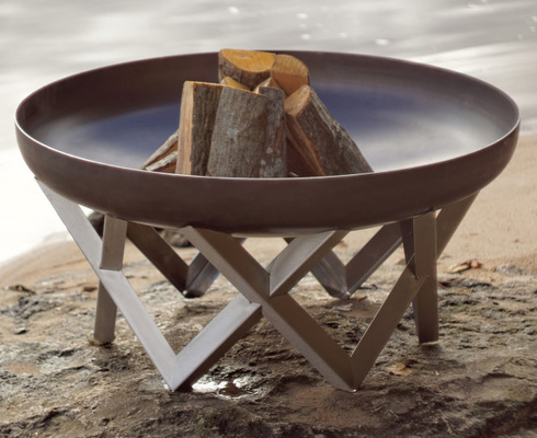 Q245R Elliptical Dish Head Large Cast Iron Fire Pit Bowl Sandblast SS304