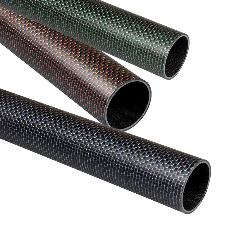 OEM 3k Twill Machined Carbon Fiber Rod Tube Customization Color