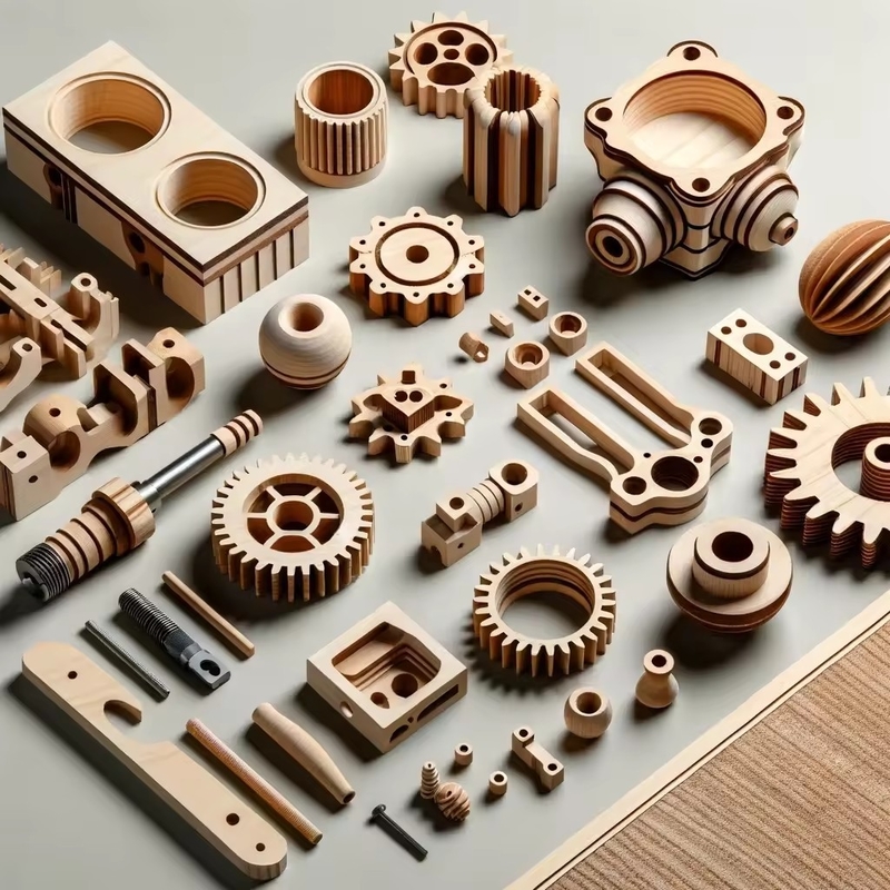 Custom Wood CNC Service Milling Cutting Engraving Machining Composite Wood Parts Turning Parts Micro Machining