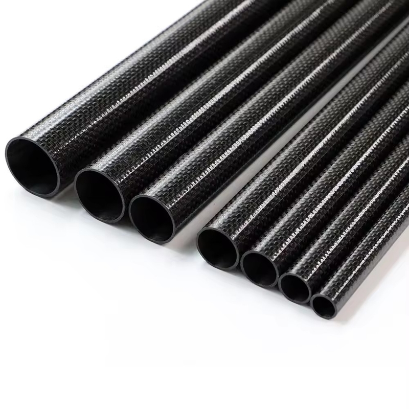 3k Glossy Colored Green Red green blue Carbon Fiber Tubes Carbon Fiber Pipe