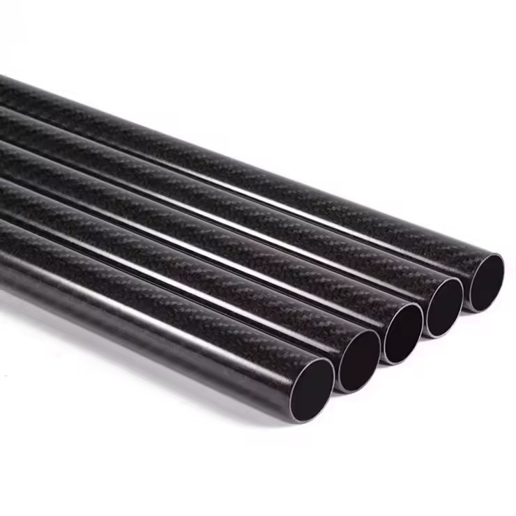 Wholesale 3k Dark Blue Carbon Fiber Tube Customize Carbon Fibre Tube Pipe with color
