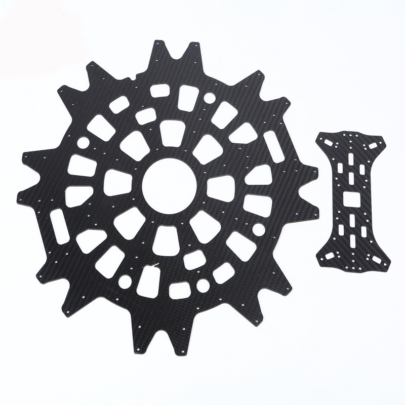 3k Machined Carbon Fiber Twill Matte Large Carbon Fiber Drone Frame