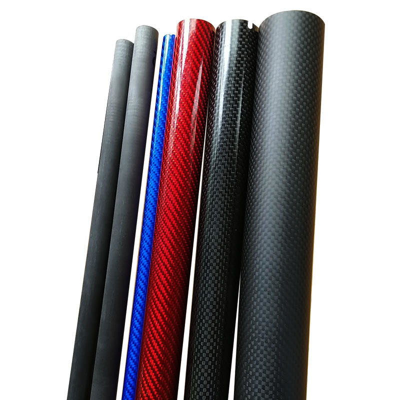 OEM 3k Twill Machined Carbon Fiber Rod Tube Customization Color