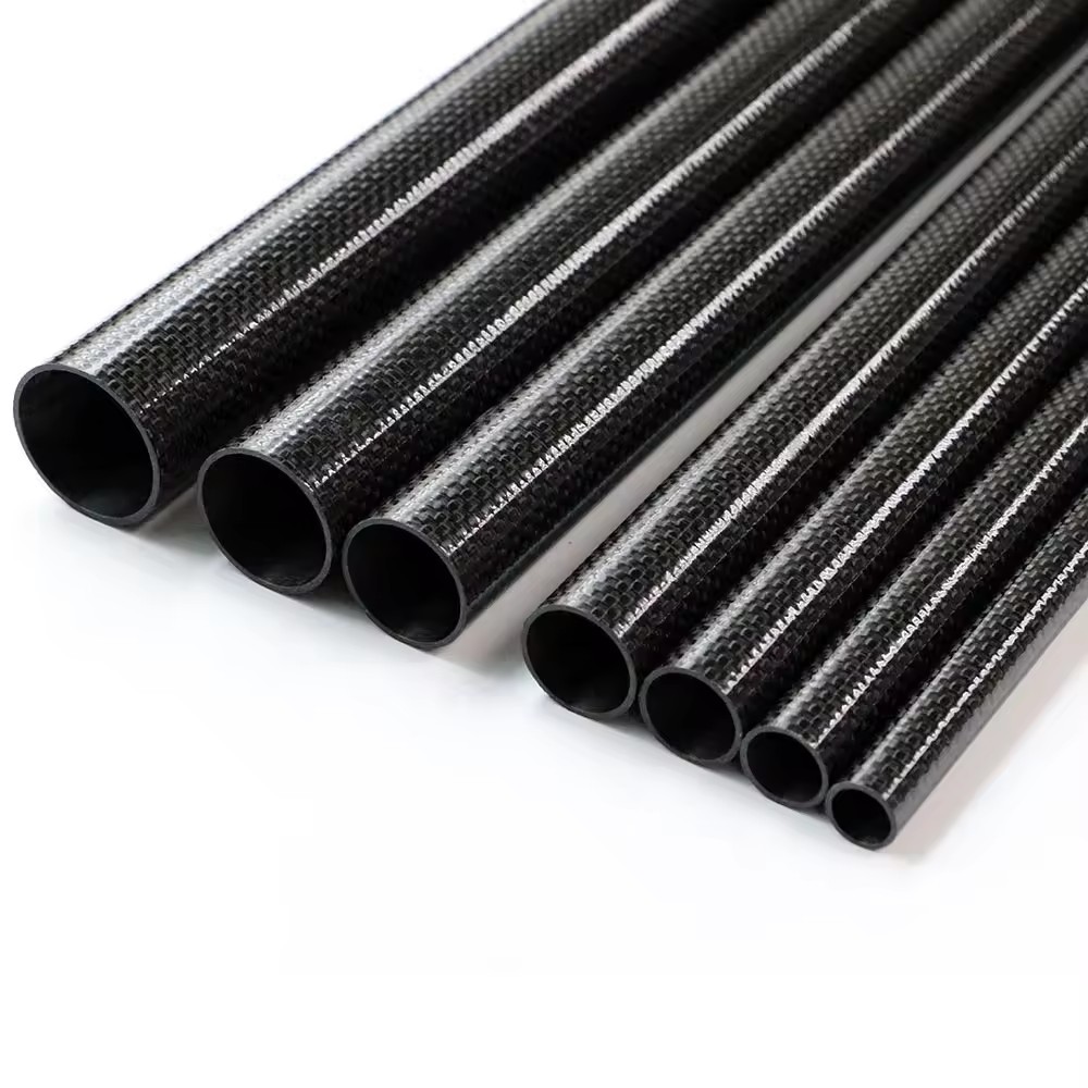 3k Glossy Colored Green Red green blue Carbon Fiber Tubes Carbon Fiber Pipe