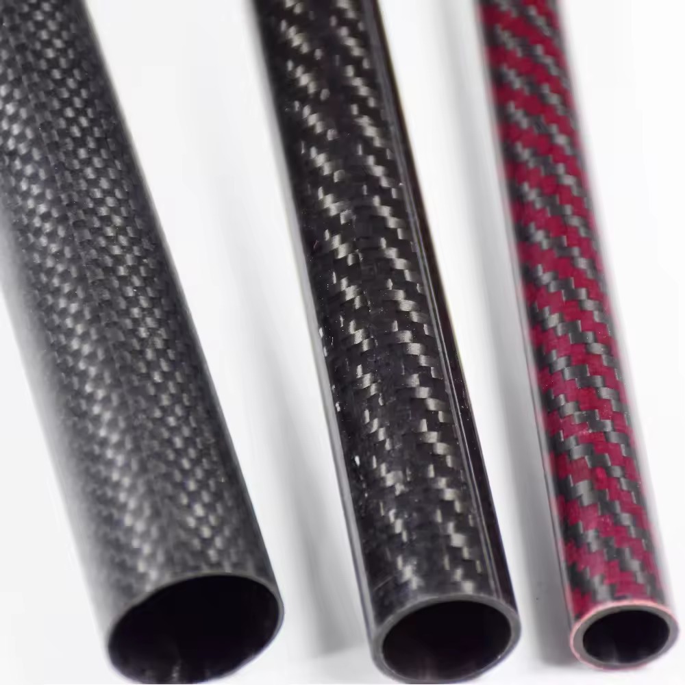 Electroplated glass fiber Promotional Original Factory Carbon Fiber Tube With Color Custom