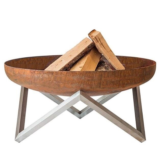 Q245R Elliptical Dish Head Large Cast Iron Fire Pit Bowl Sandblast SS304